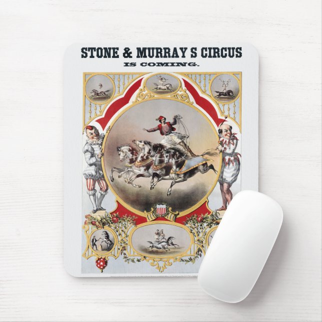 Stone & Murray's Zirkus, circa 1870. Mousepad (Mit Mouse)