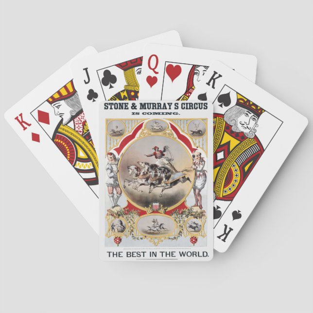 Stone & Murray's Zirkus, circa 1870. Spielkarten (Rückseite)