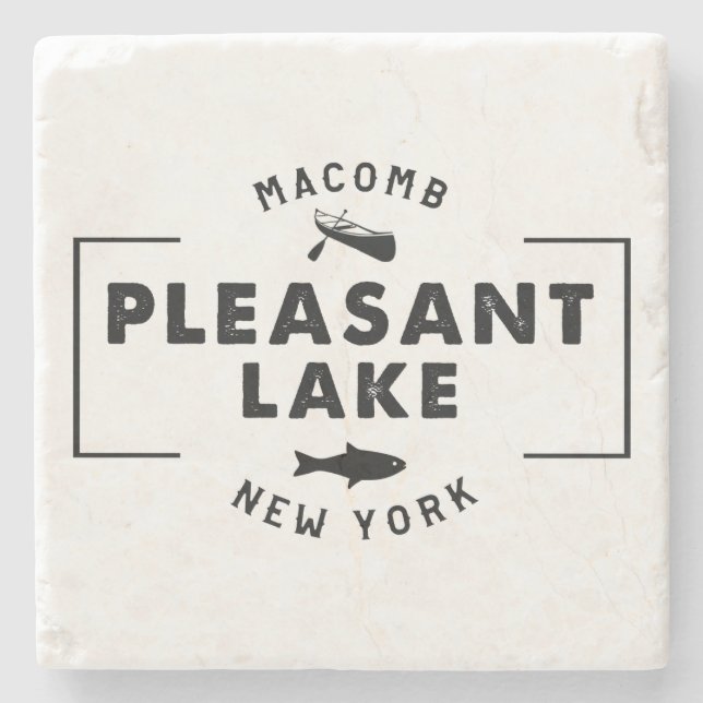 Stone Pleasant Lake Coaster Steinuntersetzer (Vorderseite)