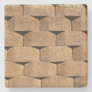 Stone-Retaining Wall Textur, Square Untersetzer