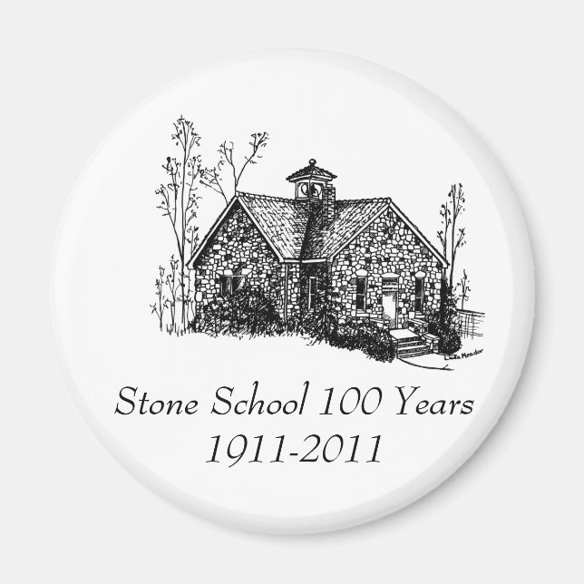 Stone School 100 ans Magnet (Devant)