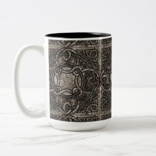 Stone Texture Celtic Knot Coffee Tasse