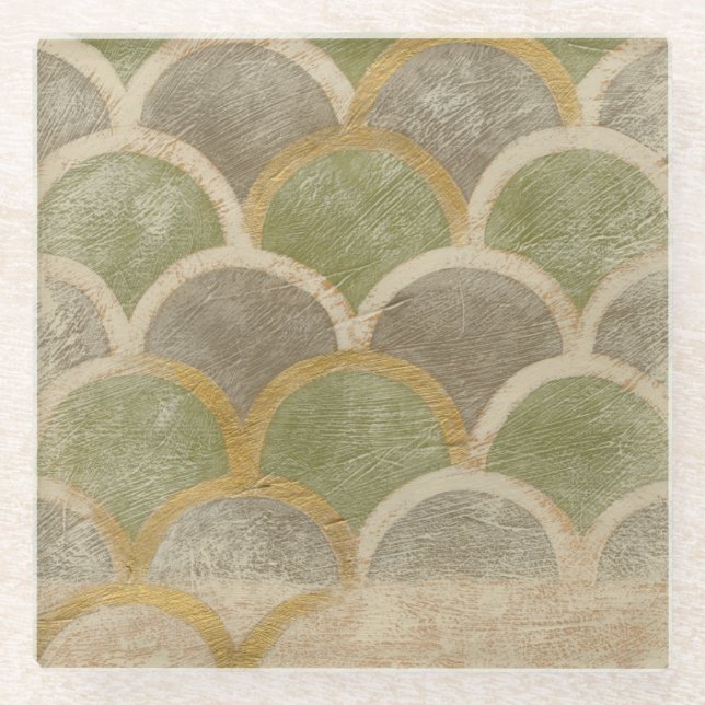 Stone Tile Design von Chariklia Zarris Glasuntersetzer (Vorderseite)