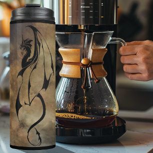 Stone Tile Dragon Thermosbecher