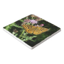 Stone Trivet| Orange Butterfly Foto