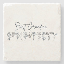 Stone Untersetzer Best Oma Wildblumen