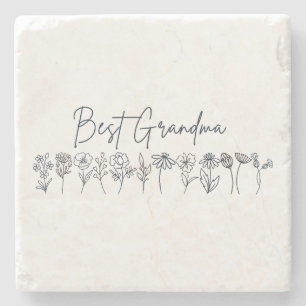 Stone Untersetzer Best Oma Wildblumen