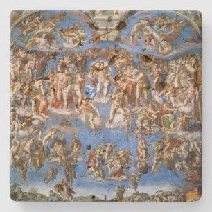 STONE UNTERSETZER: MICHELANGELO: DAS LETZTE URTEIL STEINUNTERSETZER