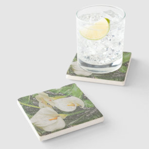 STONE-UNTERSETZER MIT CALLA LILY/DIG.EFFECTS STEINUNTERSETZER