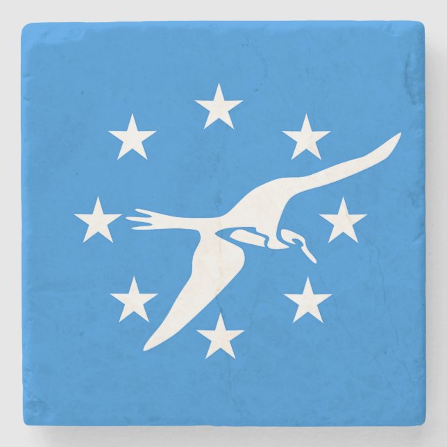 Stone Untersetzer mit der Flagge von Corpus Christ (Vorderseite)