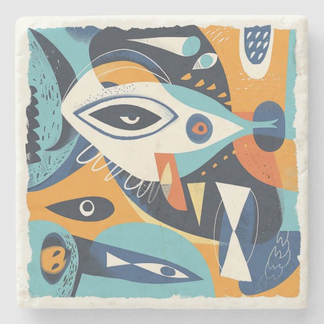 Stone Untersetzer Sea Theme 2 (Vorderseite)