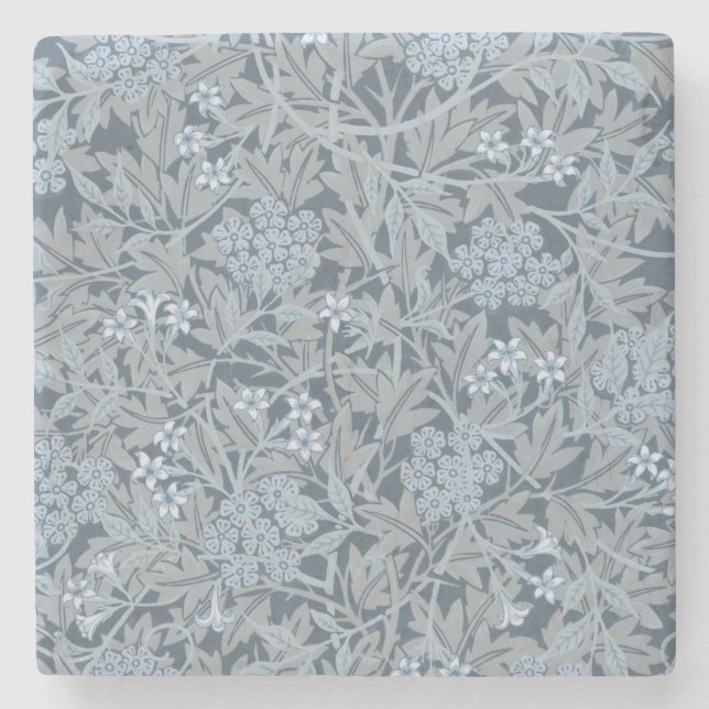 STONE UNTERSETZER: WILLIAM MORRIS:JASMINE DESIGN STEINUNTERSETZER (Vorderseite)