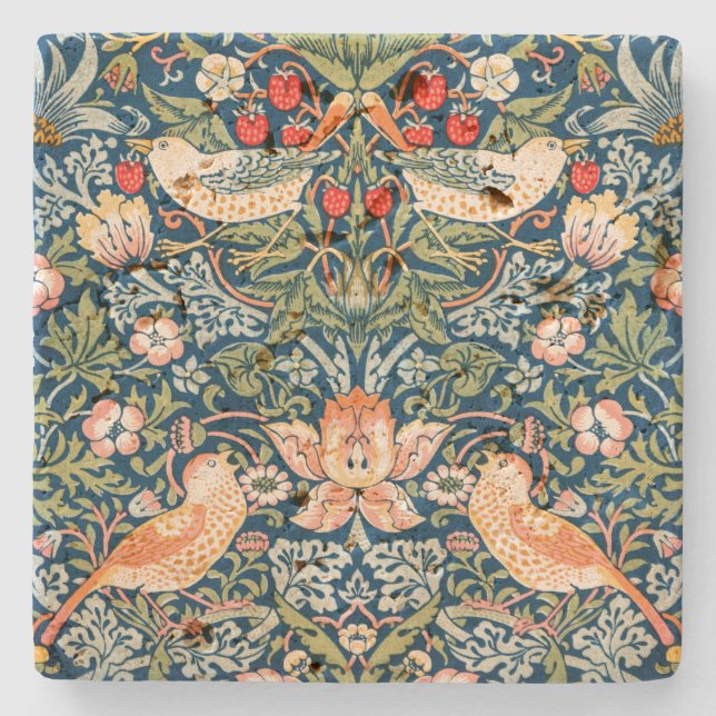 STONE UNTERSETZER: WILLIAM MORRIS STRAWBERRY THIEV STEINUNTERSETZER (Vorderseite)