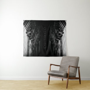 Stone Wings Skull Wandteppich