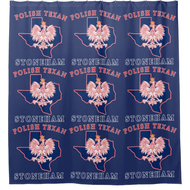 Stoneham Polish Texan Duschvorhang (Vorderseite)