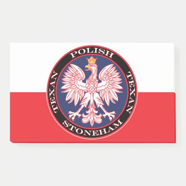 Stoneham Round Polish Texan Post-it Klebezettel (Vorderseite)