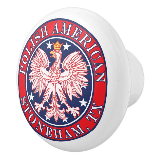 Stoneham Texas Polnischer Adler Keramikknauf (Rechts)
