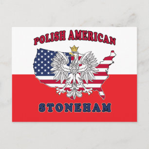 Stoneham Texas Polnischer Amerikaner Postkarte