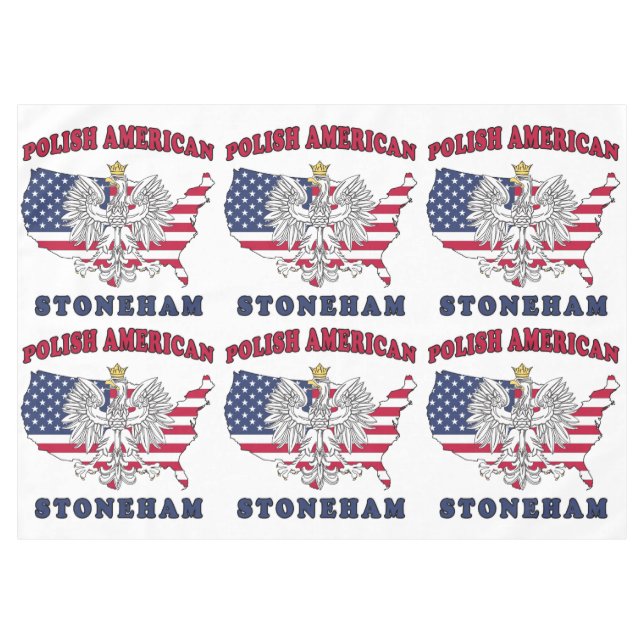 Stoneham Texas Polnischer Amerikaner Tischdecke (Vorderseite (Horizontal))