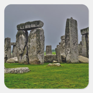 Stonehenge Alte historische Stätte des Powers Quadratischer Aufkleber
