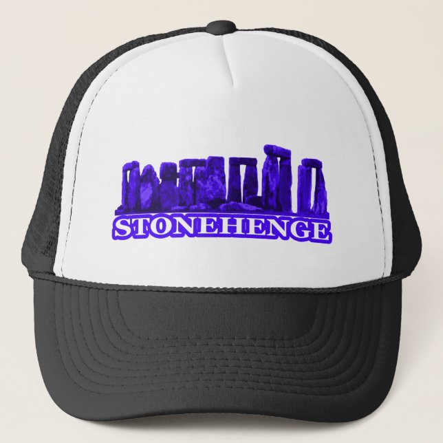 Stonehenge Blue übersetzt das MUSEUM Zazzle Gesche Truckerkappe (Vorderseite)