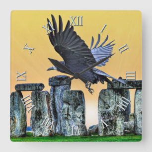 Stonehenge Celtic Stehend Stones in Großbritannien Quadratische Wanduhr