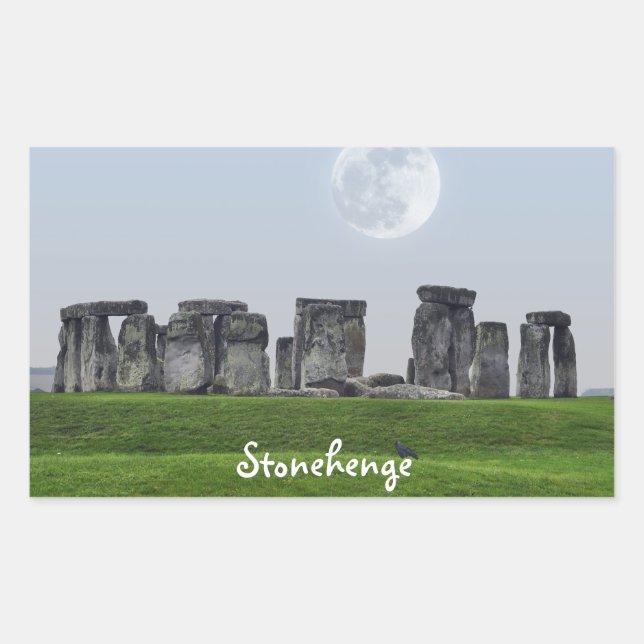 Stonehenge Celtic Stehend Stones in Großbritannien Rechteckiger Aufkleber (Vorderseite)