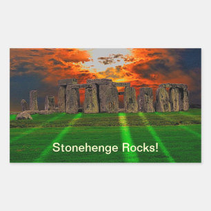 Stonehenge Celtic Stehend Stones in Großbritannien Rechteckiger Aufkleber