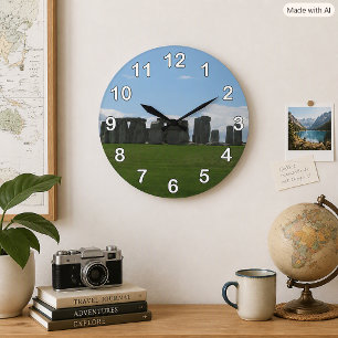 Stonehenge England Landschaftsfotografie Große Wanduhr