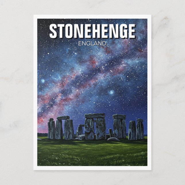 Stonehenge England Reisen Postkarte (Vorderseite)