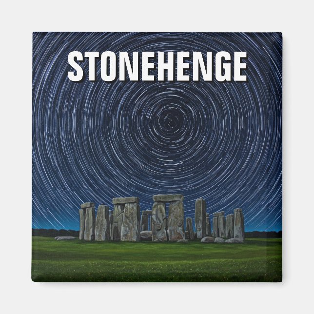 Stonehenge England Startrails Magnet (Vorne)