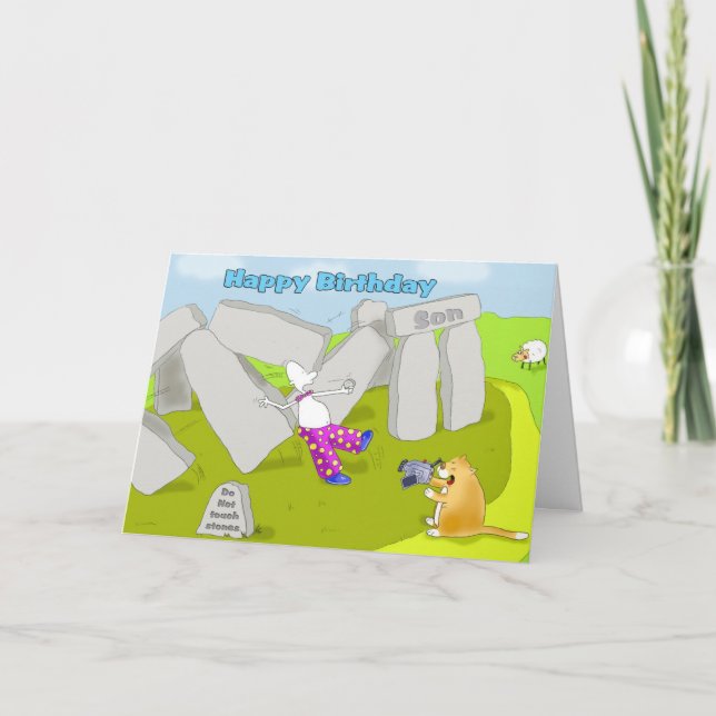 stonehenge Geburtstagssohn Karte (Vorderseite)
