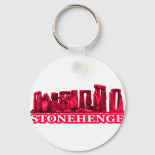 Stonehenge Magenta White The MUSEUM Zazzle Geschen Schlüsselanhänger