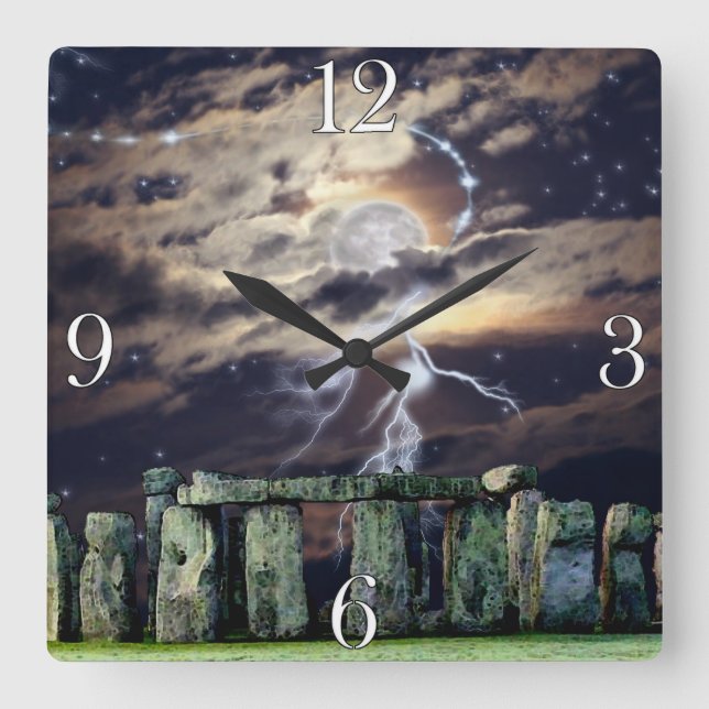 Stonehenge Mystical Druid Art History Horloge (Recto)