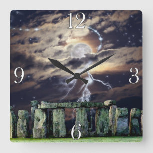 Stonehenge Mystical Druid Art History Horloge
