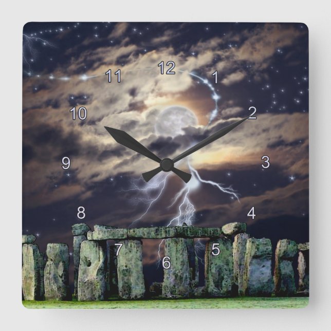 Stonehenge Mystical Druid Art History Horloge (Recto)
