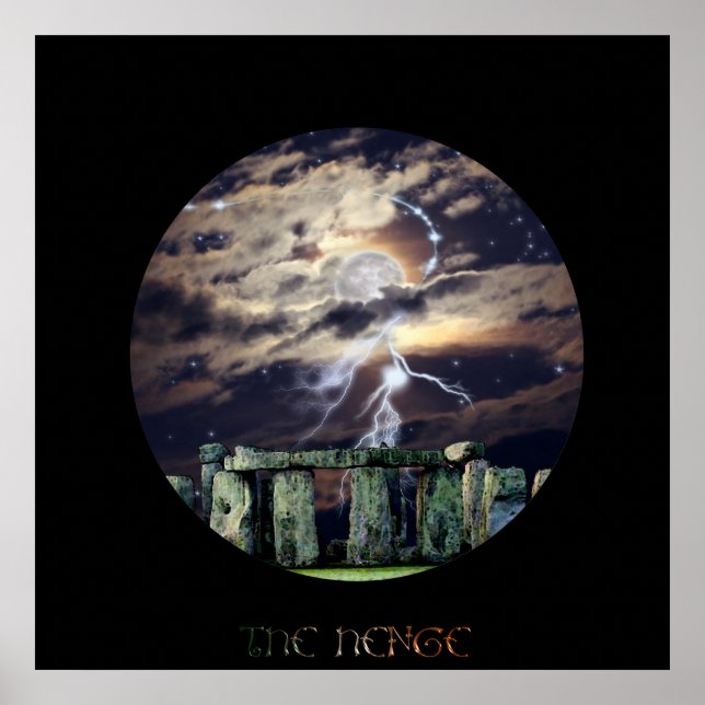 Stonehenge Mystical Druid Art Mytho-Fantasy Poster (Vorne)