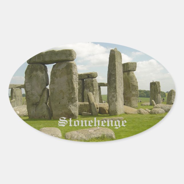 Stonehenge Ovaler Aufkleber (Vorderseite)
