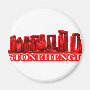 Stonehenge Red White The MUSEUM Zazzle Geschenke Magnet