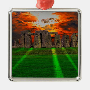 Stonehenge Standing Stones at Sunset Ornament Aus Metall