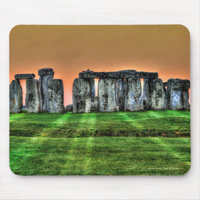 Stonehenge Stehend Steine bei Sonnenuntergang Mousepad (Vorne)