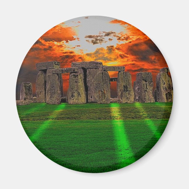 Stonehenge Stehend Stones bei Sonnenuntergang Magnet (Vorne)