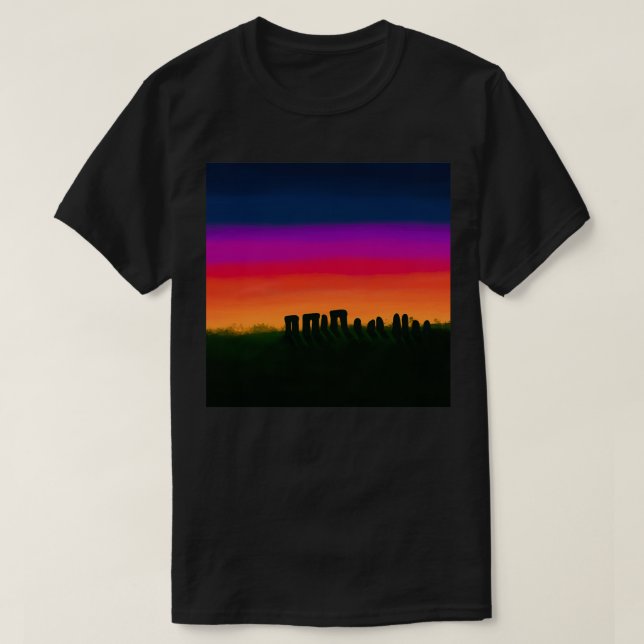 Stonehenge Sunset T-Shirt (Design vorne)