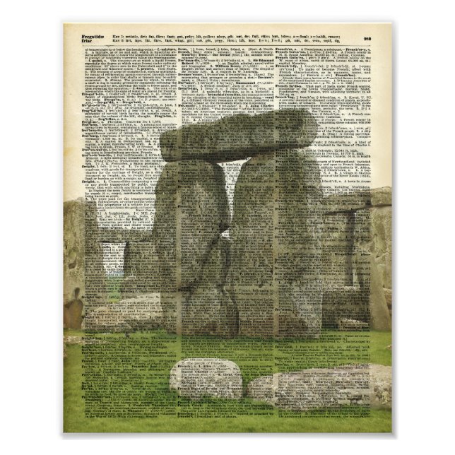 Stonehenge über Dictionary Seite Fotodruck (Vorne)