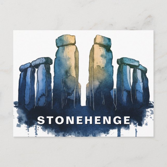 Stonehenge, United Kingdom Watercolor Postkarte (Vorderseite)