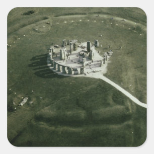 Stonehenge von der Luft Quadratischer Aufkleber
