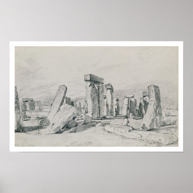Stonehenge, Wiltshire, 1820 (drawing) Poster (Vorne)