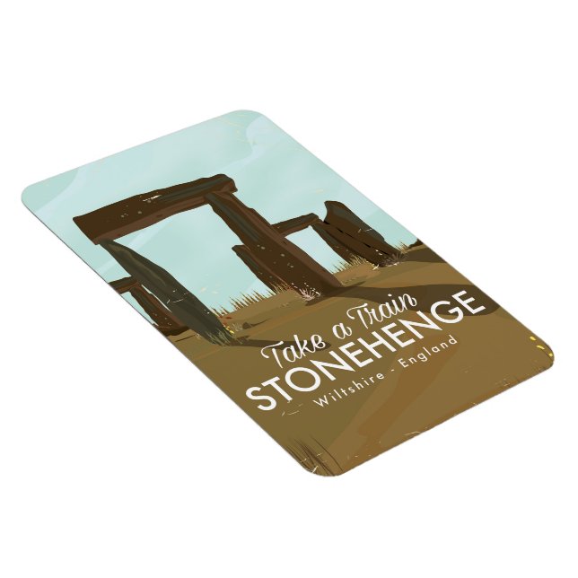 Stonehenge Wiltshire Train Poster Magnet (Rechte Seite)
