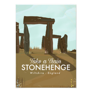 Stonehenge Wiltshire Zug Reiseplakat Fotodruck