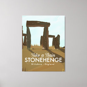 Stonehenge Wiltshire Zug Reiseplakat Leinwanddruck